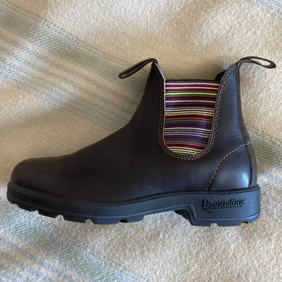 Blundstone Chelsea #1409 Stout Brown/Stripes size 7.5 Womens - Picture 2 of 11